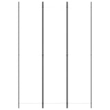 3-Panel Room Divider White 150x220 cm Fabric - Side View