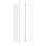 3-Panel Room Divider White 150x220 cm Fabric - Top-Down View