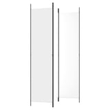 3-Panel Room Divider White 150x220 cm Fabric - 45-Degree Angle