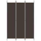 3-Panel Room Divider Brown 150x220 cm Fabric