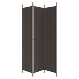 3-Panel Room Divider Brown 150x220 cm Fabric - 45-Degree Angle
