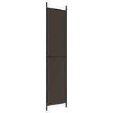 3-Panel Room Divider Brown 150x220 cm Fabric