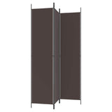 3-Panel Room Divider Brown 150x220 cm Fabric - Top-Down View