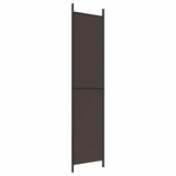 3-Panel Room Divider Brown 150x220 cm Fabric
