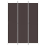 3-Panel Room Divider Brown 150x220 cm Fabric - Rear View