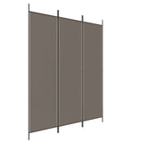 3-Panel Room Divider Anthracite 150x220 cm Fabric - Front View