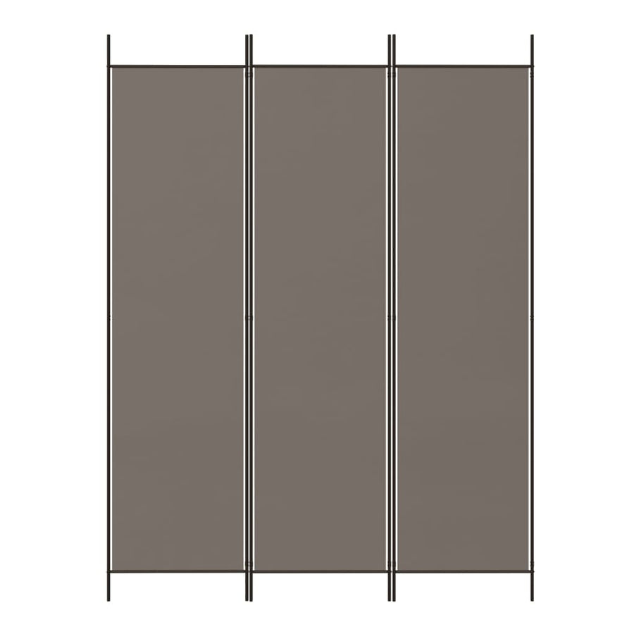 3-Panel Room Divider Anthracite 150x220 cm Fabric