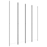 4-Panel Room Divider White 200x220 cm Fabric - Front View