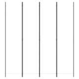 4-Panel Room Divider White 200x220 cm Fabric