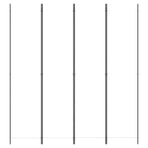 4-Panel Room Divider White 200x220 cm Fabric
