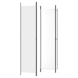 4-Panel Room Divider White 200x220 cm Fabric - 45-Degree Angle