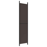 4-Panel Room Divider Brown 200x220 cm Fabric - 45-Degree Angle