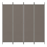 4-Panel Room Divider Anthracite 200x220 cm Fabric