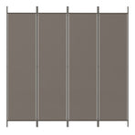 4-Panel Room Divider Anthracite 200x220 cm Fabric
