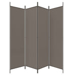 4-Panel Room Divider Anthracite 200x220 cm Fabric