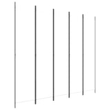 5-Panel Room Divider White 250x220 cm Fabric