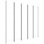 5-Panel Room Divider White 250x220 cm Fabric