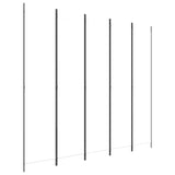 5-Panel Room Divider White 250x220 cm Fabric - Front View