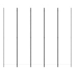5-Panel Room Divider White 250x220 cm Fabric