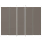 5-Panel Room Divider Anthracite 250x220 cm Fabric