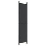 5-Panel Room Divider Black 250x220 cm Fabric - Rear View
