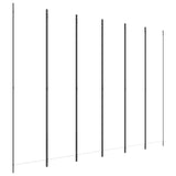 6-Panel Room Divider White 300x220 cm Fabric - Front View