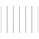 6-Panel Room Divider White 300x220 cm Fabric - Side View