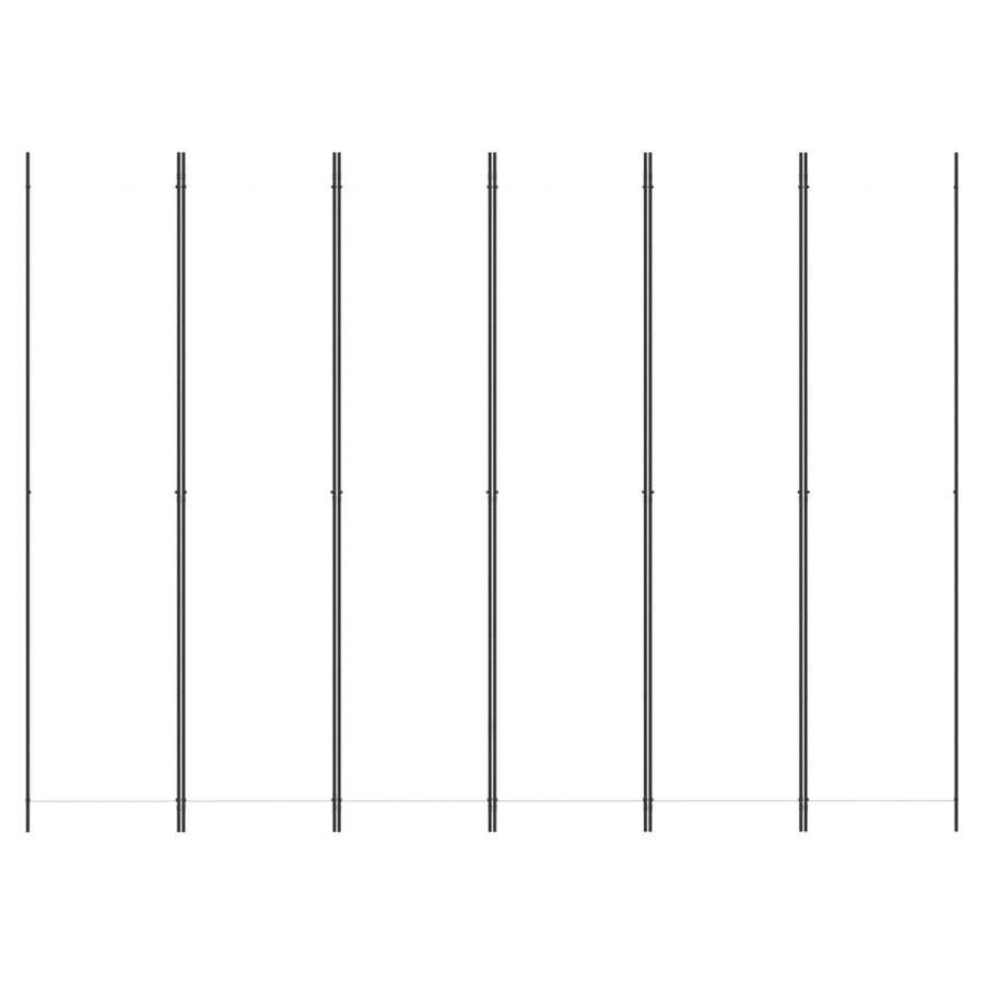 6-Panel Room Divider White 300x220 cm Fabric