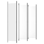 6-Panel Room Divider White 300x220 cm Fabric