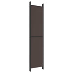 6-Panel Room Divider Brown 300x220 cm Fabric