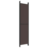6-Panel Room Divider Brown 300x220 cm Fabric - 45-Degree Angle