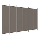 6-Panel Room Divider Anthracite 300x220 cm Fabric - Front View