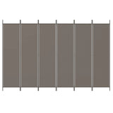 6-Panel Room Divider Anthracite 300x220 cm Fabric