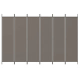 6-Panel Room Divider Anthracite 300x220 cm Fabric - Side View