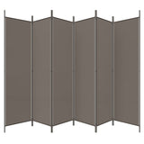 6-Panel Room Divider Anthracite 300x220 cm Fabric