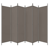 6-Panel Room Divider Anthracite 300x220 cm Fabric - 45-Degree Angle