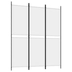 3-Panel Room Divider White 150x180 cm Fabric