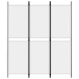 3-Panel Room Divider White 150x180 cm Fabric