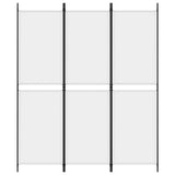 3-Panel Room Divider White 150x180 cm Fabric - Side View
