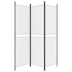3-Panel Room Divider White 150x180 cm Fabric