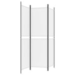 3-Panel Room Divider White 150x180 cm Fabric