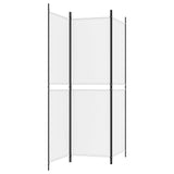 3-Panel Room Divider White 150x180 cm Fabric - 45-Degree Angle