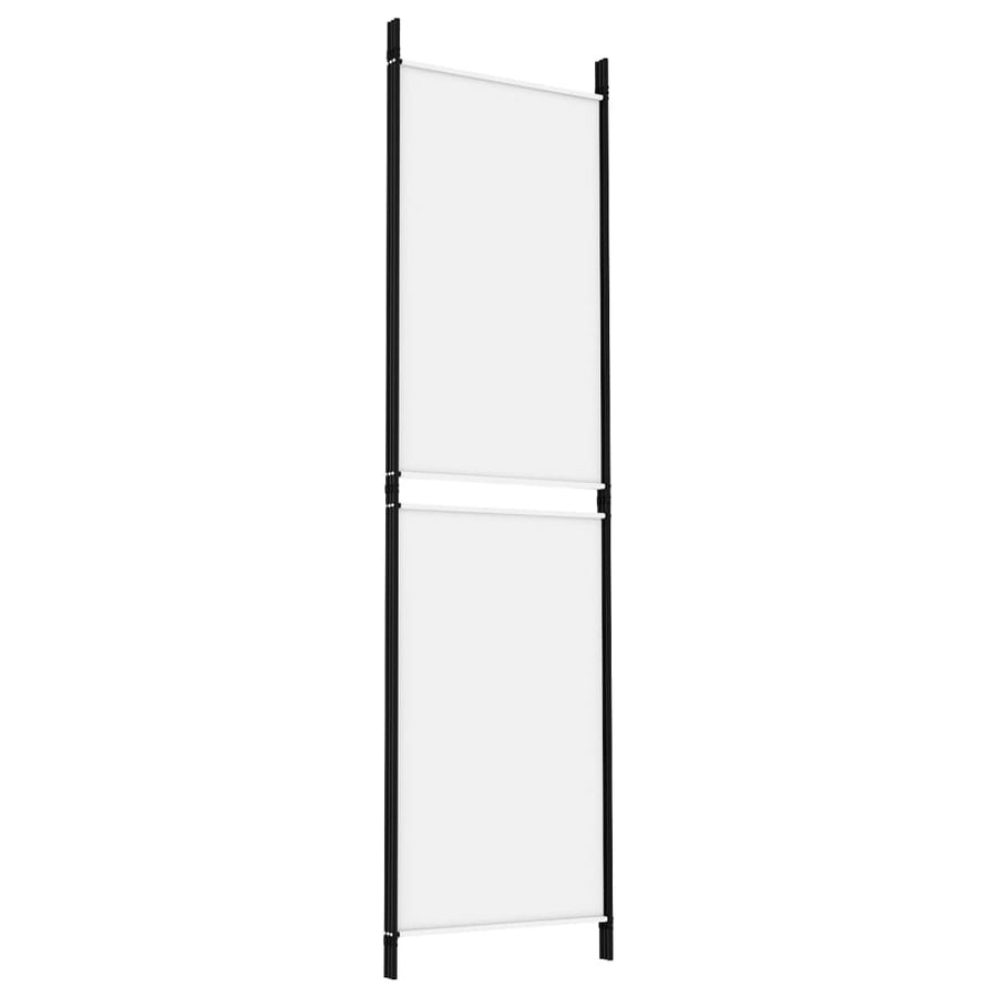 3-Panel Room Divider White 150x180 cm Fabric