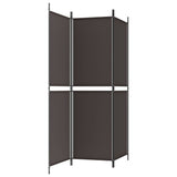 3-Panel Room Divider Brown 150x180 cm Fabric - 45-Degree Angle