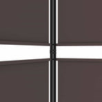 3-Panel Room Divider Brown 150x180 cm Fabric