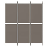 3-Panel Room Divider Anthracite 150x180 cm Fabric