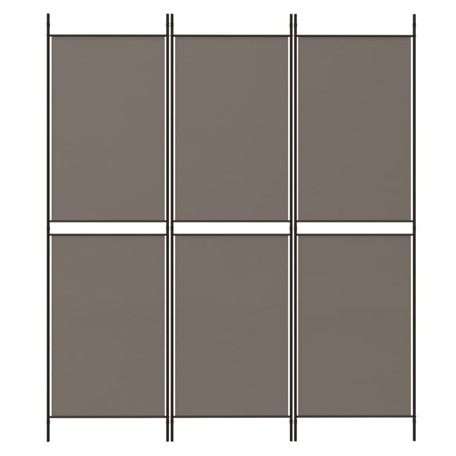 3-Panel Room Divider Anthracite 150x180 cm Fabric