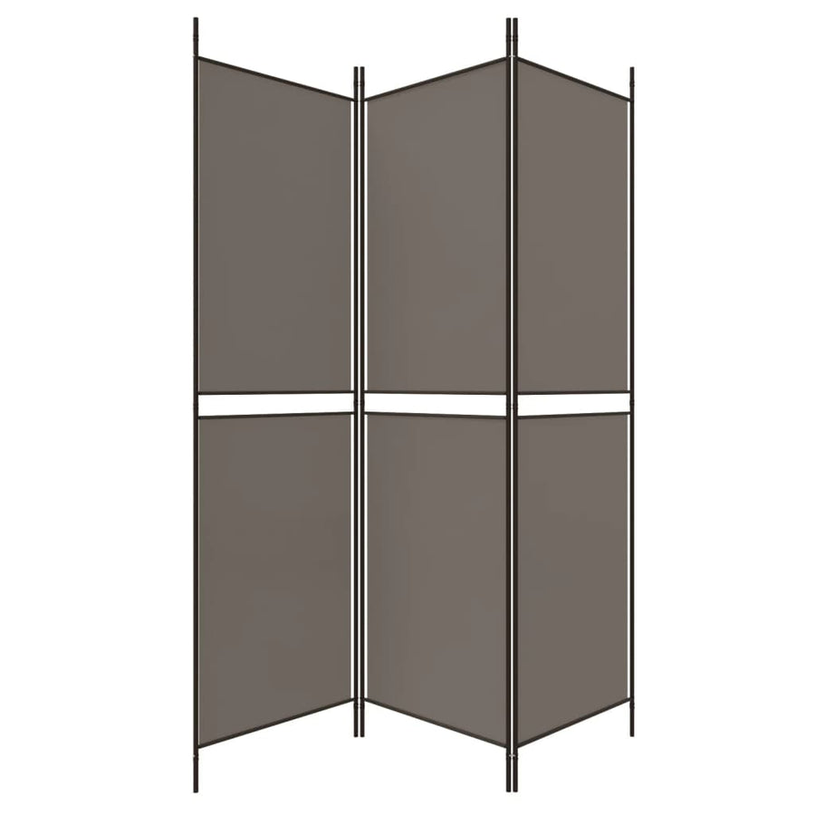 3-Panel Room Divider Anthracite 150x180 cm Fabric