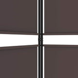 4-Panel Room Divider Brown 200x180 cm Fabric - Close-Up Angle