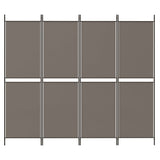 4-Panel Room Divider Anthracite 200x180 cm Fabric
